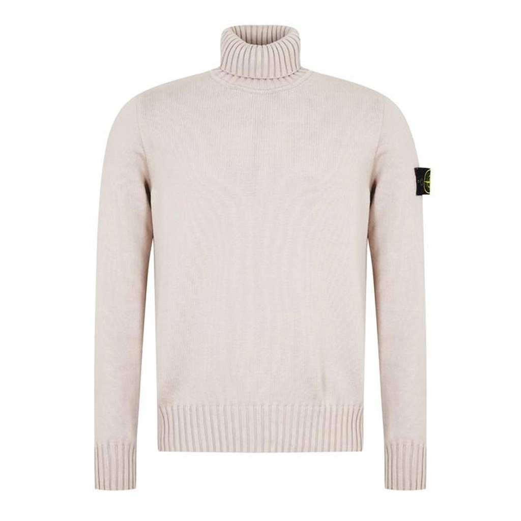 Stone Island Stone Roll Neck Knit Sn34 - Beige